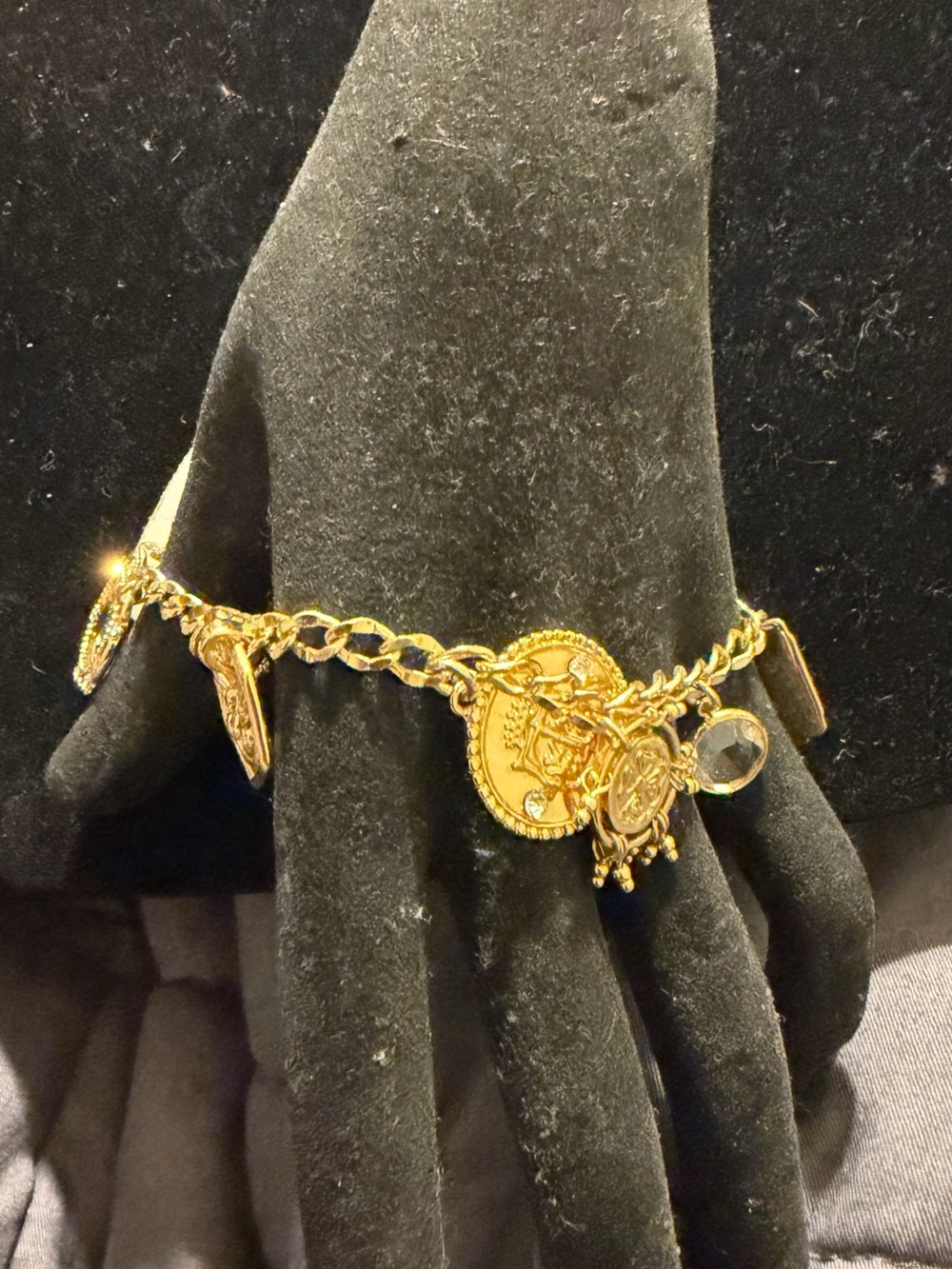 Talbots Gold-Tone Coin Charm Bracelet